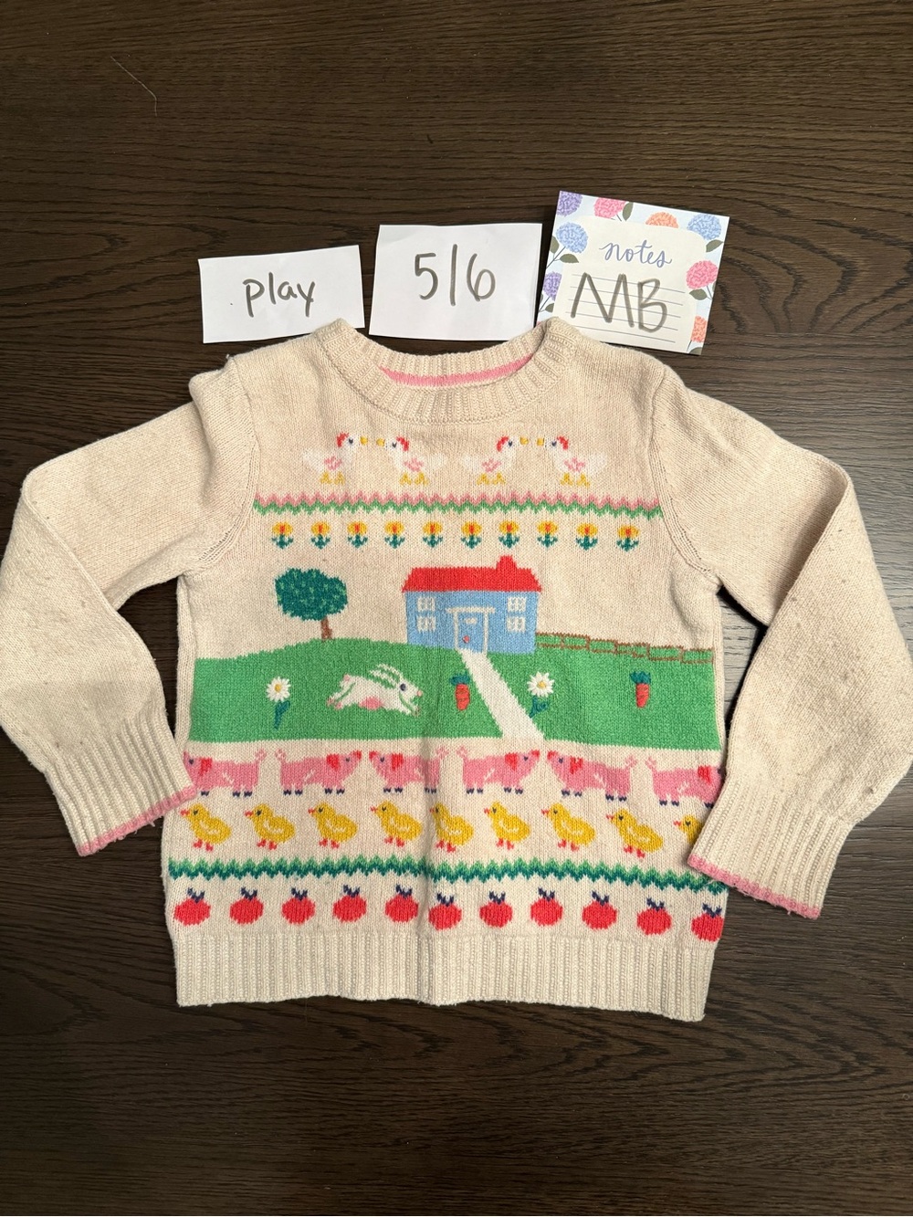 Mini Boden cottage farm sweater